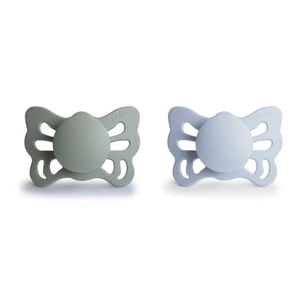 Frigg Speen Maat 1 Butterfly Sage/Powder Blue Silicone 2 - Pack - Frigg - Babywinkel - 5715239022017