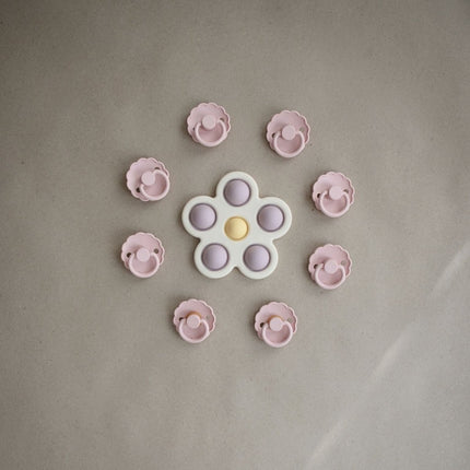 Frigg Speen Maat 1 Daisy Baby Pink/Soft Lilac Silicone 2 - Pack - Frigg - Babywinkel - 5715239022024