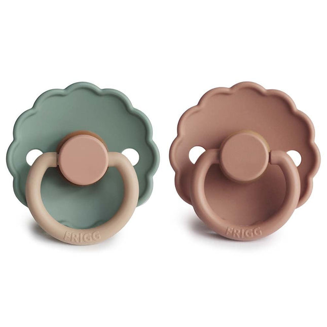 Frigg Speen Maat 1 Daisy Blooming R.Gold/Willow Silicone 2 - Pack - Frigg - Babywinkel - 5715239011059
