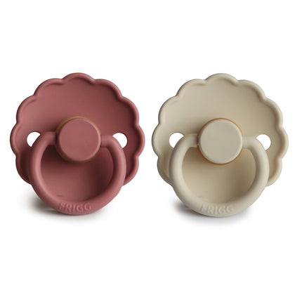 Frigg Speen Maat 1 Daisy Cream/Powder Blush Latex 2 - Pack - Frigg - Babywinkel - 5715239214160