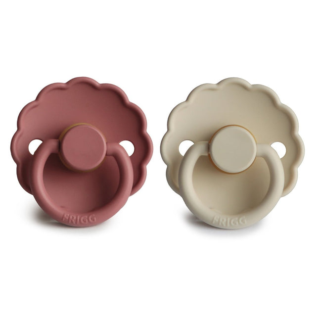 Frigg Speen Maat 1 Daisy Cream/Powder Blush Latex 2 - Pack - Frigg - Babywinkel - 5715239214160