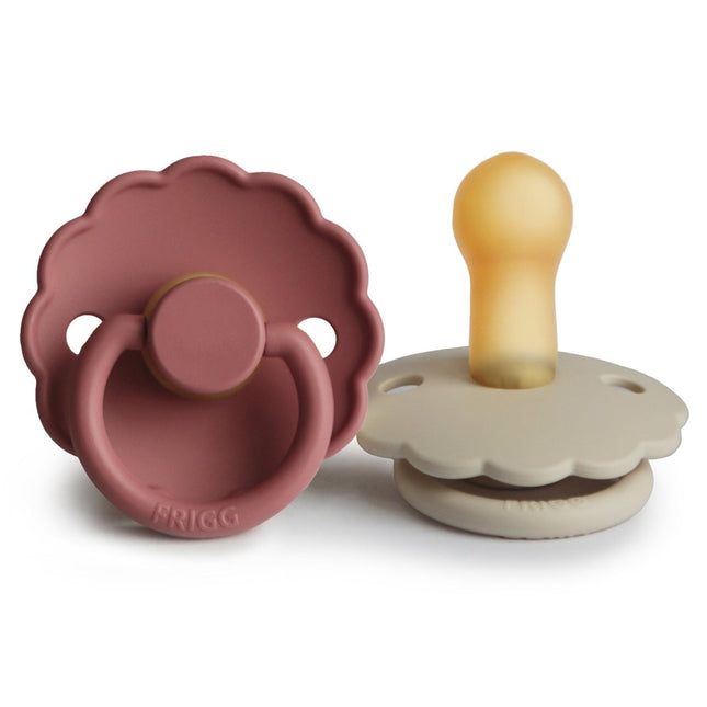 Frigg Speen Maat 1 Daisy Cream/Powder Blush Latex 2 - Pack - Frigg - Babywinkel - 5715239214160