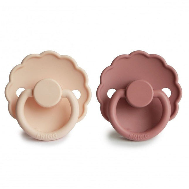Frigg Speen Maat 1 Daisy Pink Cr/Powd. Blush Silicone 2 - Pack - Frigg - Babywinkel - 5715239010892