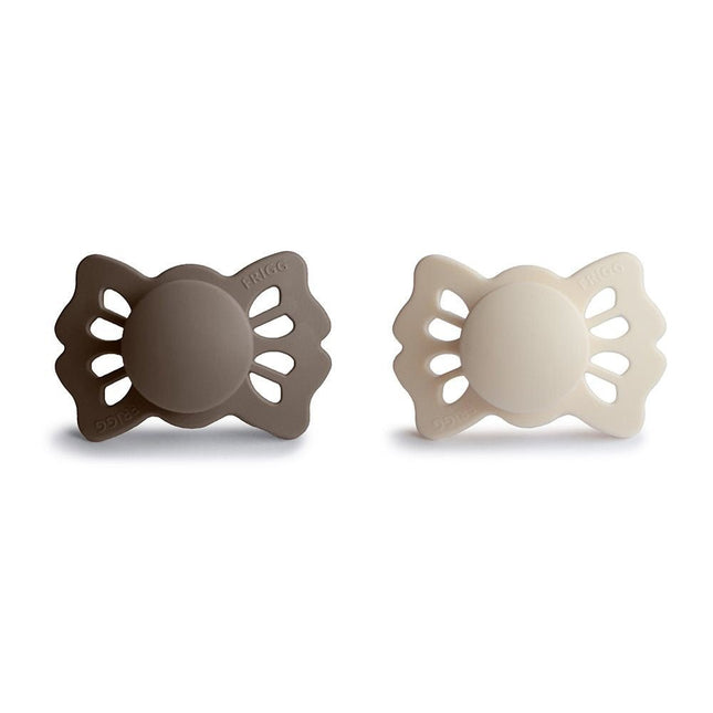 Frigg Speen Maat 1 Lucky Portobello/Cream Silicone 2St - Frigg - Babywinkel - 5715239030241