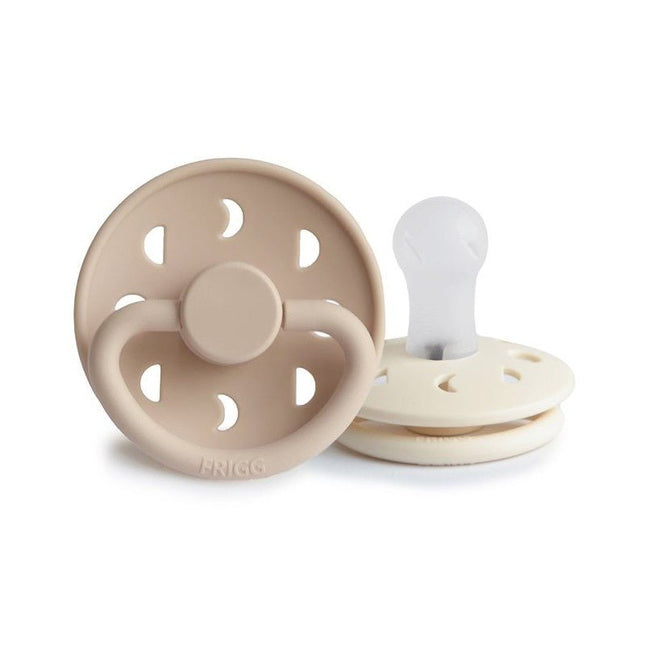 Frigg Speen Maat 1 Moon Cream/Croissant Silicone 2 - Pack - Frigg - Babywinkel - 5715239011899