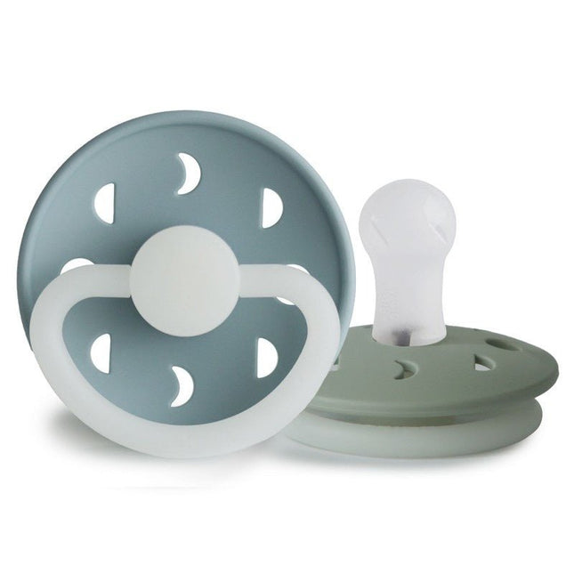 Frigg Speen Maat 1 Moon Night Stone Blue/Sage Silicone 2 - Pack - Frigg - Babywinkel - 5715239019673