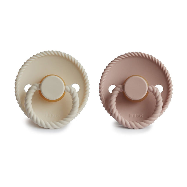 Frigg Speen Maat 1 Rope Blush/Cream Latex 2 - Pack - Frigg - Babywinkel - 5715239513850