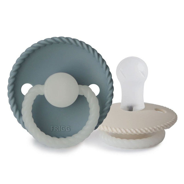 Frigg Speen Maat 1 Rope Night Stone Blue/Cream Silicone 2 - Pack - Frigg - Babywinkel - 5715239019871