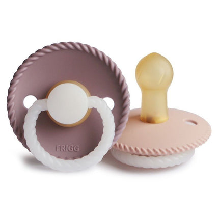 Frigg Speen Maat 1 Rope Night Twilight Mauve/Blush Latex 2 - Pack - Frigg - Babywinkel - 5715239019734