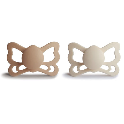 Frigg Speen Maat 2 Butterfly Silky Satin/Cream Silicone 2 - Pack - Frigg - Babywinkel - 5715239022338