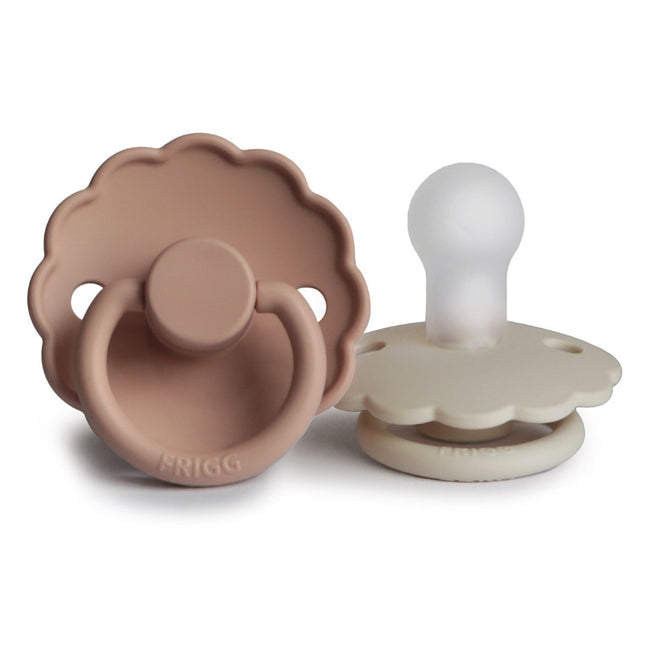 Frigg Speen Maat 2 Daisy Blush/Cream Silicone 2 - Pack - Frigg - Babywinkel - 5715239011295