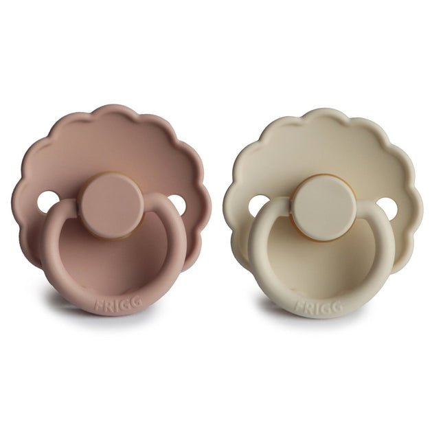 Frigg Speen Maat 2 Daisy Blush/Cream Silicone 2 - Pack - Frigg - Babywinkel - 5715239011295