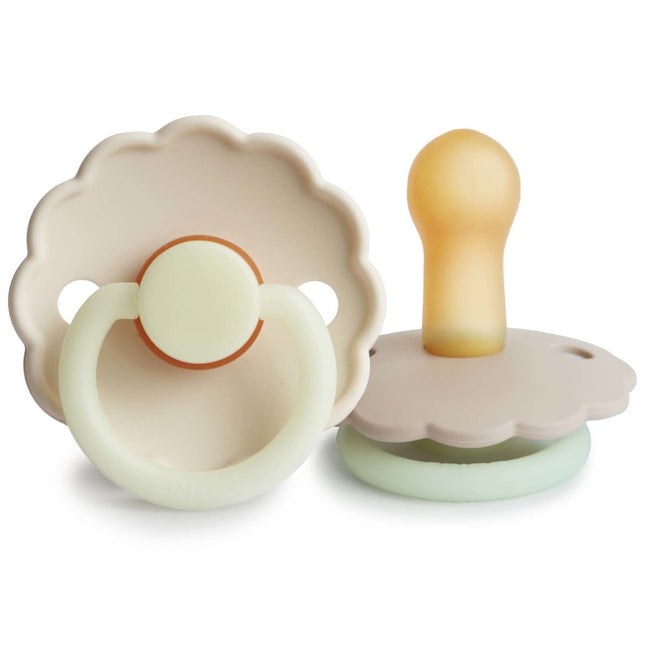 Frigg Speen Maat 2 Daisy Night Croissant / Cream Latex - Frigg - Babywinkel - 5715239224817