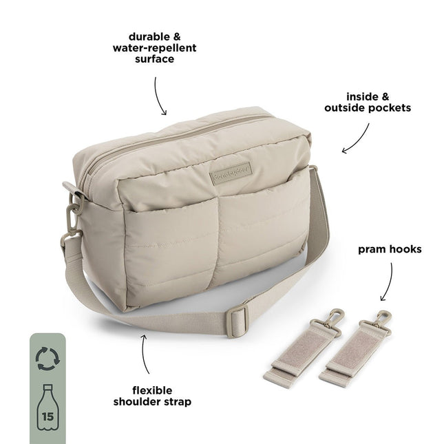 Gewatteerde kinderwagen tas Sand koop je bij Babywinkel