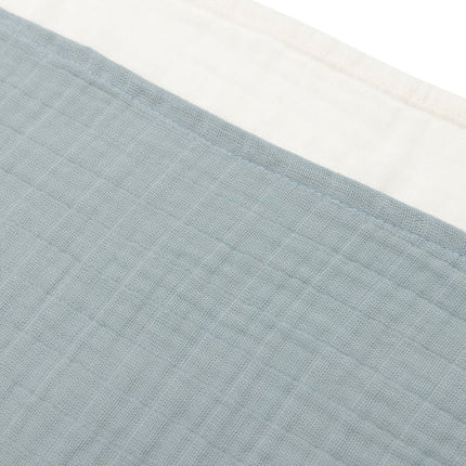 Jollein Hydrofiele Doek 70X70Cm - Sea Green/Ivory - 4 Stuks koop je bij Babywinkel