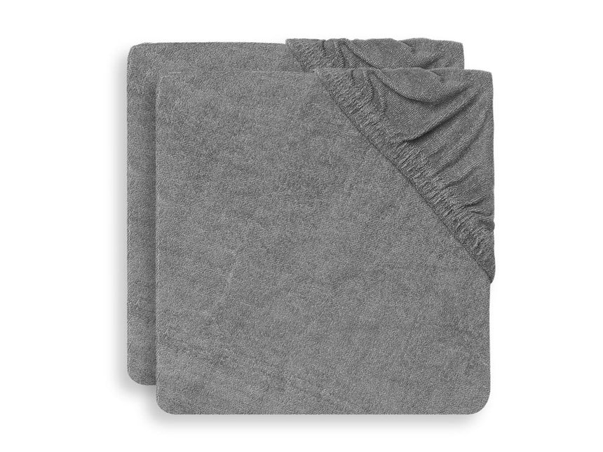 Jollein Aankleedkussenhoes Badstof Storm Grey 50x70m 2st koop je bij Babywinkel