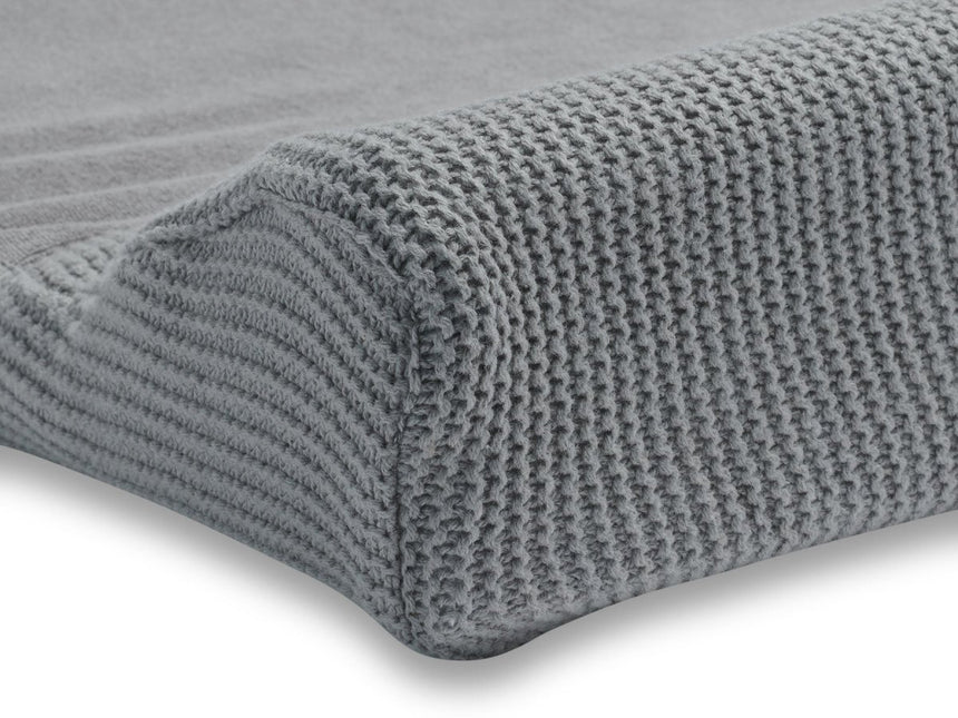 Jollein Aankleedkussenhoes Basic Knit Stone Grey 50x70cm - Jollein - Babywinkel - 8717329360426
