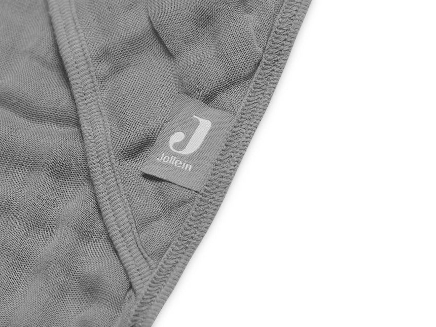Jollein Badcape Baby Wrinkled Cotton Storm Grey 75x75cm - Jollein - Babywinkel - 8717329360709