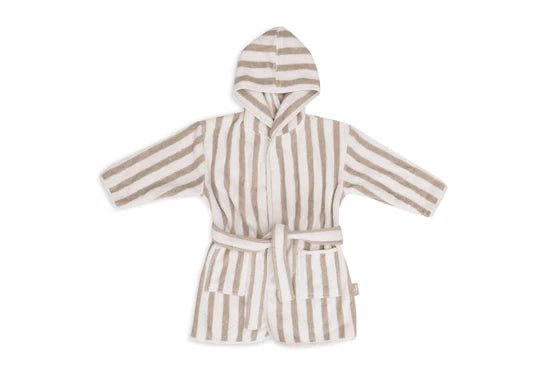 Jollein Badjas Gestreept Terry Olive Green - Jollein - Babywinkel - 8717329381001