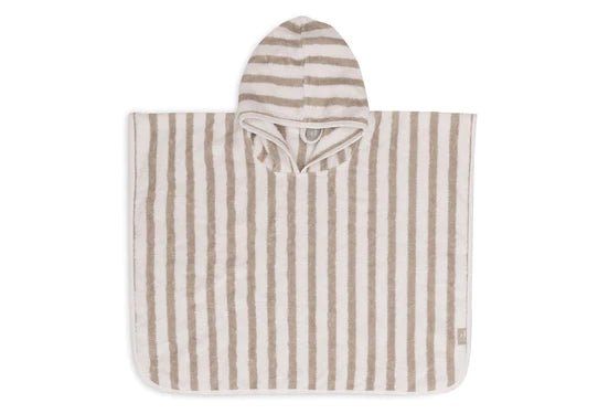 Jollein Badponcho Gestreept Terry Olive Green koop je bij Babywinkel