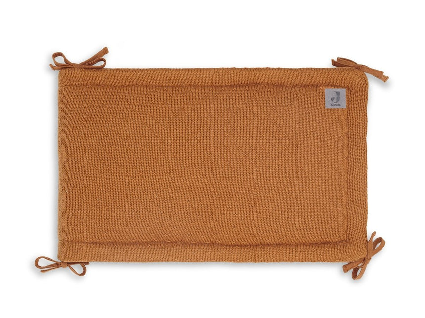Jollein Bedomrander Bliss Knit Caramel 35x180cm - Jollein - Babywinkel - 8717329360945