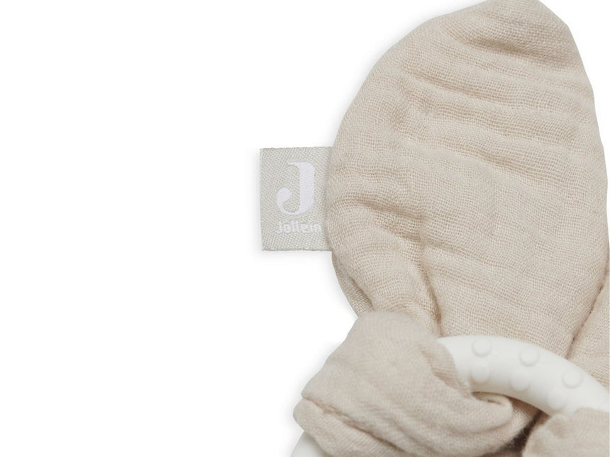 Jollein Bijtring Siliconen Bunny Ears Nougat - Jollein - Babywinkel - 8717329364530