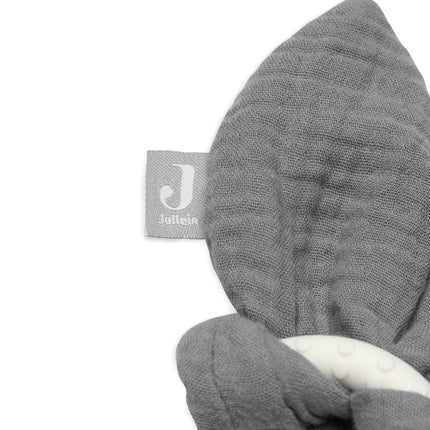 Jollein Bijtring Siliconen Bunny Ears Storm Grey - Jollein - Babywinkel - 8717329364547