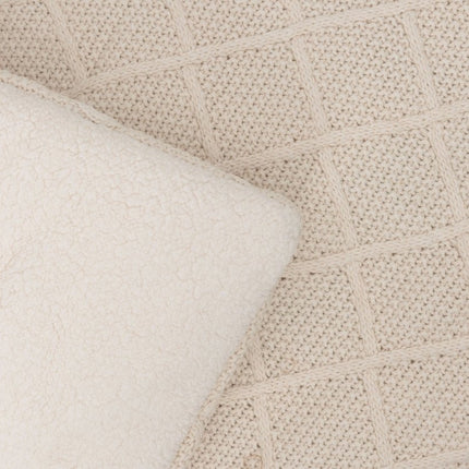 Jollein Boxkleed Check Knit Oatmeal 75 X 95 Cm - Jollein - Babywinkel - 8717329386785