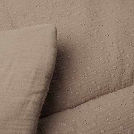 Jollein Boxkleed Embroidery Biscuit 75x95cm - Jollein - Babywinkel - 8717329366855