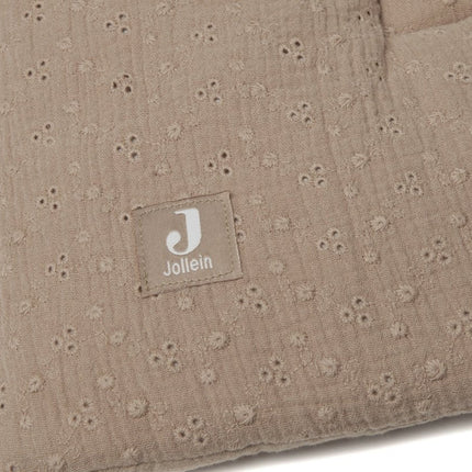 Jollein Boxkleed Embroidery Biscuit 75x95cm - Jollein - Babywinkel - 8717329366855