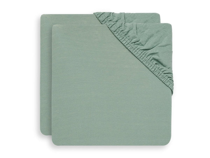 Jollein Hoeslaken Jersey Boxmatras Ash Green 75x95cm 2st - Jollein - Babywinkel - 8717329360037