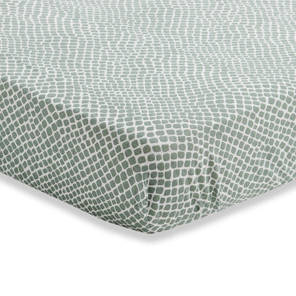 Jollein Hoeslaken Jersey Snake Ash Green 60x120cm - Jollein - Babywinkel - 8717329357938