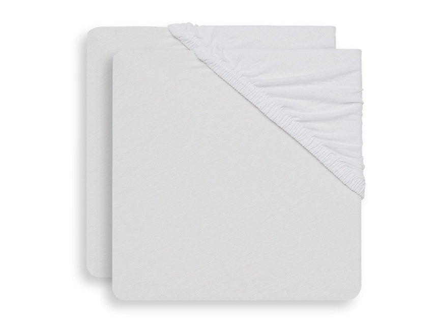 Jollein Hoeslaken Jersey Wit 60x120cm 2st - Jollein - Babywinkel - 8717329351134
