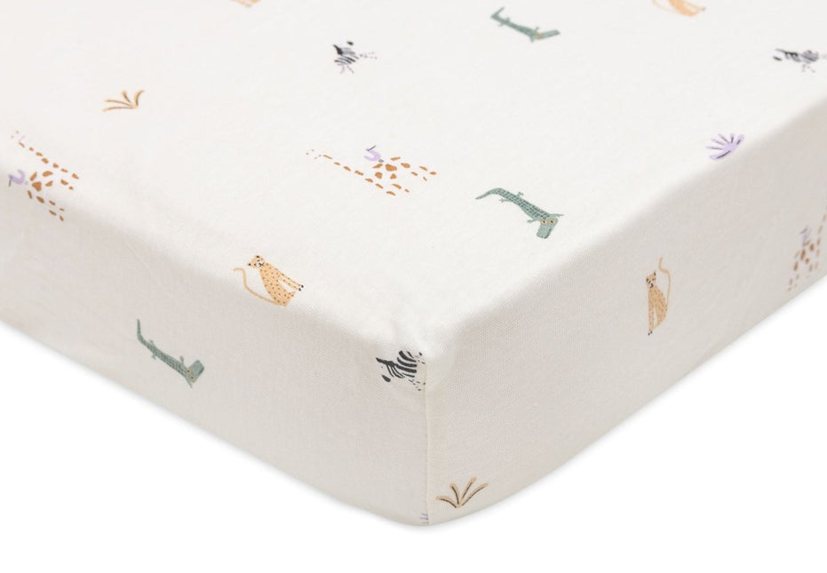 Jollein Hoeslaken Peuter Jersey Jungle Jambo 70/75 X 140/150 Cm - Jollein - Babywinkel - 8717329388369
