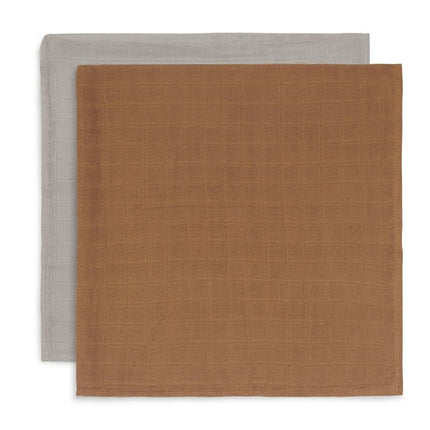 Jollein Hydrofiele Doek Bamboe Caramel 115x115cm 2st - Jollein - Babywinkel - 8717329360549