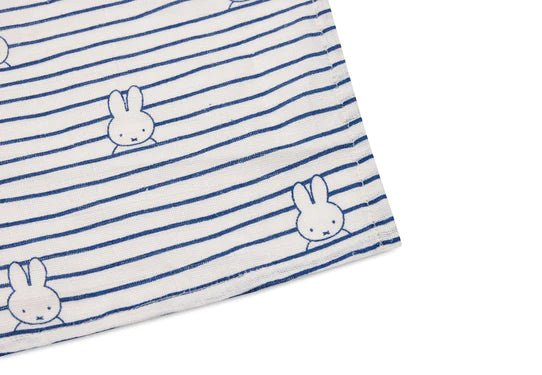 Jollein Hydrofiele Doek Miffy Stripe Navy 115cm 2St - Jollein - Babywinkel - 8717329381056