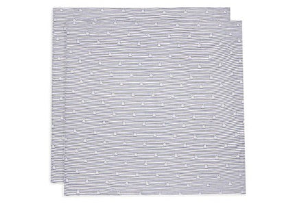 Jollein Hydrofiele Doek Miffy Stripe Navy 115cm 2St - Jollein - Babywinkel - 8717329381056
