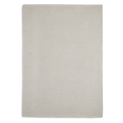 Jollein Ledikantdeken Basic Knit Nougat/Fleece 100x150cm - Jollein - Babywinkel - 8717329366169