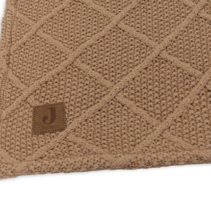 Jollein Ledikantdeken Check Knit Biscuit/Teddy Fleece 100 X 150 Cm - Jollein - Babywinkel - 8717329386747