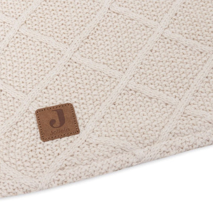 Jollein Ledikantdeken Check Knit Oatmeal/Teddy Fleece 100 X 150 Cm - Jollein - Babywinkel - 8717329386730