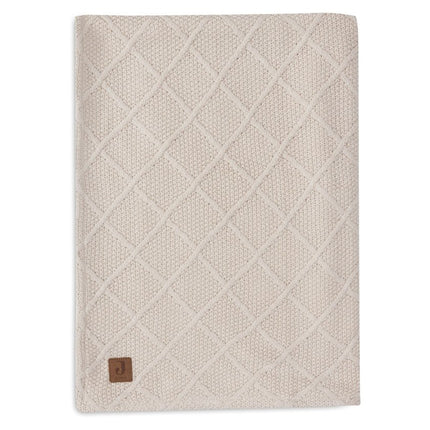 Jollein Ledikantdeken Check Knit Oatmeal/Teddy Fleece 100 X 150 Cm - Jollein - Babywinkel - 8717329386730