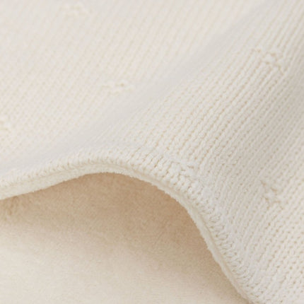Jollein Ledikantdeken Cosy Knit Ivory/Velvet 100 X 150 Cm - Jollein - Babywinkel - 8717329386648
