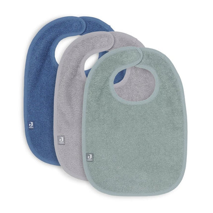 Jollein Slabbetje Badstof Ash Green Storm Grey Jeans Blue 3st - Jollein - Babywinkel - 8717329364783
