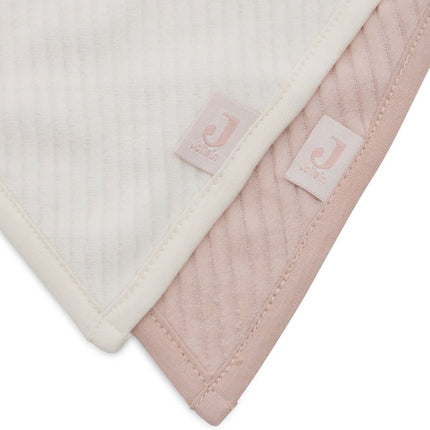 Jollein Slabbetje Bandana Velvet Wild Rose/Ivory 2St - Jollein - Babywinkel - 8717329384729