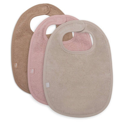 Jollein Slabbetje Wild Rose/Nougat/Biscuit 3St - Jollein - Babywinkel - 8717329388963