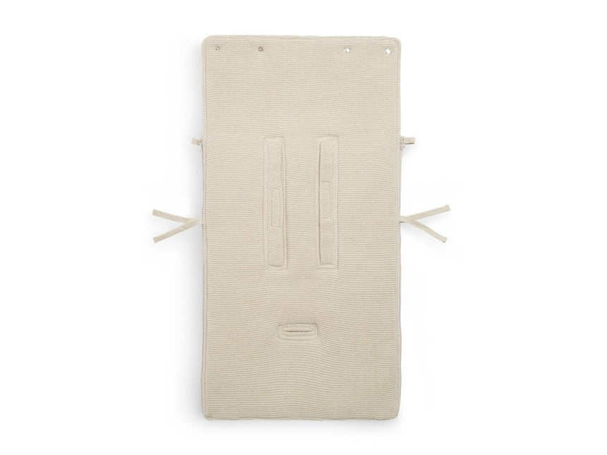 Jollein Voetenzak Autostoel Groep 0+ 3/5 Punts Basic Knit Nougat koop je bij Babywinkel