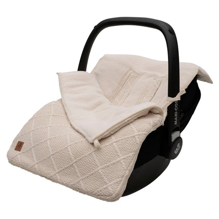 Jollein Voetenzak Check Knit Oatmeal 0+ 3/5 Punts - Jollein - Babywinkel - 8717329386860