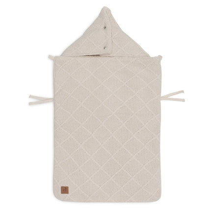 Jollein Voetenzak Check Knit Oatmeal 0+ 3/5 Punts - Jollein - Babywinkel - 8717329386860