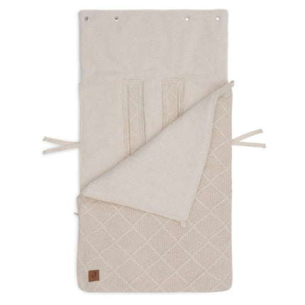 Jollein Voetenzak Check Knit Oatmeal 0+ 3/5 Punts - Jollein - Babywinkel - 8717329386860