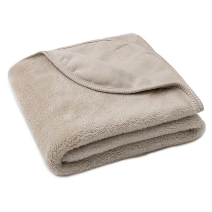 Jollein Wiegdeken Basic Jersey/Sherpa - Warm Sand 75X100Cm - Babywinkel - 8717329400115